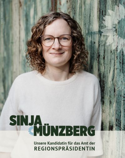 Wahlplakat Sinja Münzberg Regionspräsidentin