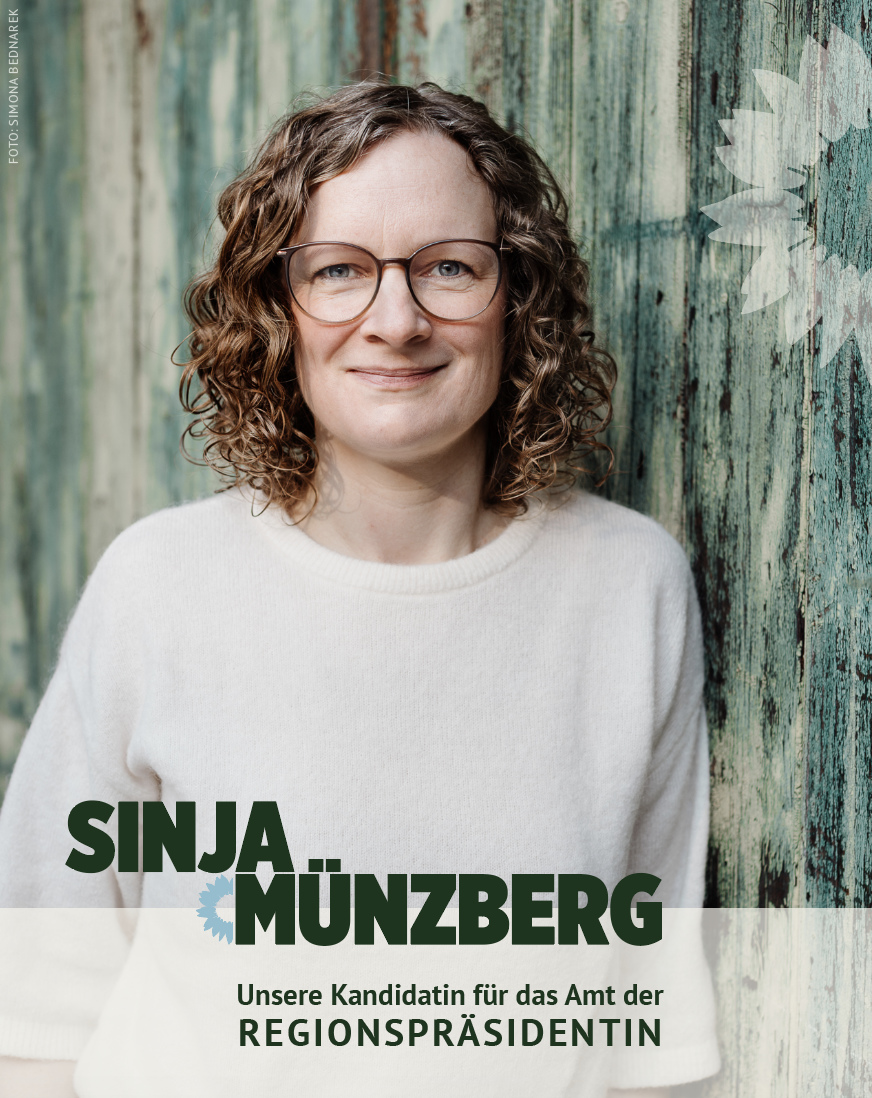 Wahlplakat Sinja Münzberg Regionspräsidentin